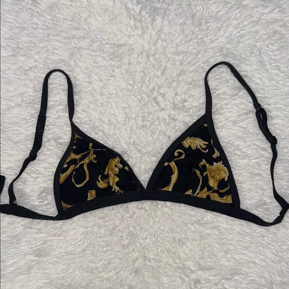 Versace Black and Gold Women's Bralette